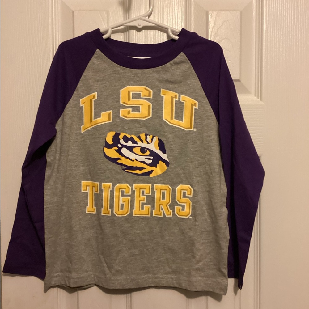 GEN2 NWT🏷️Kids👦🏻👧🏻 LSU Tiger🐯Raglan Tee Sz M 5/6